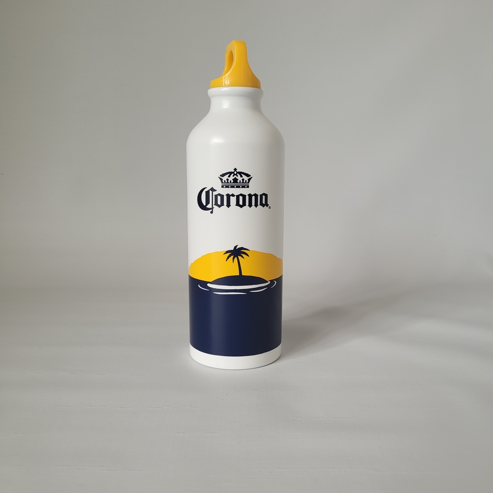 Corona White and Blue Water Bottle NWOT